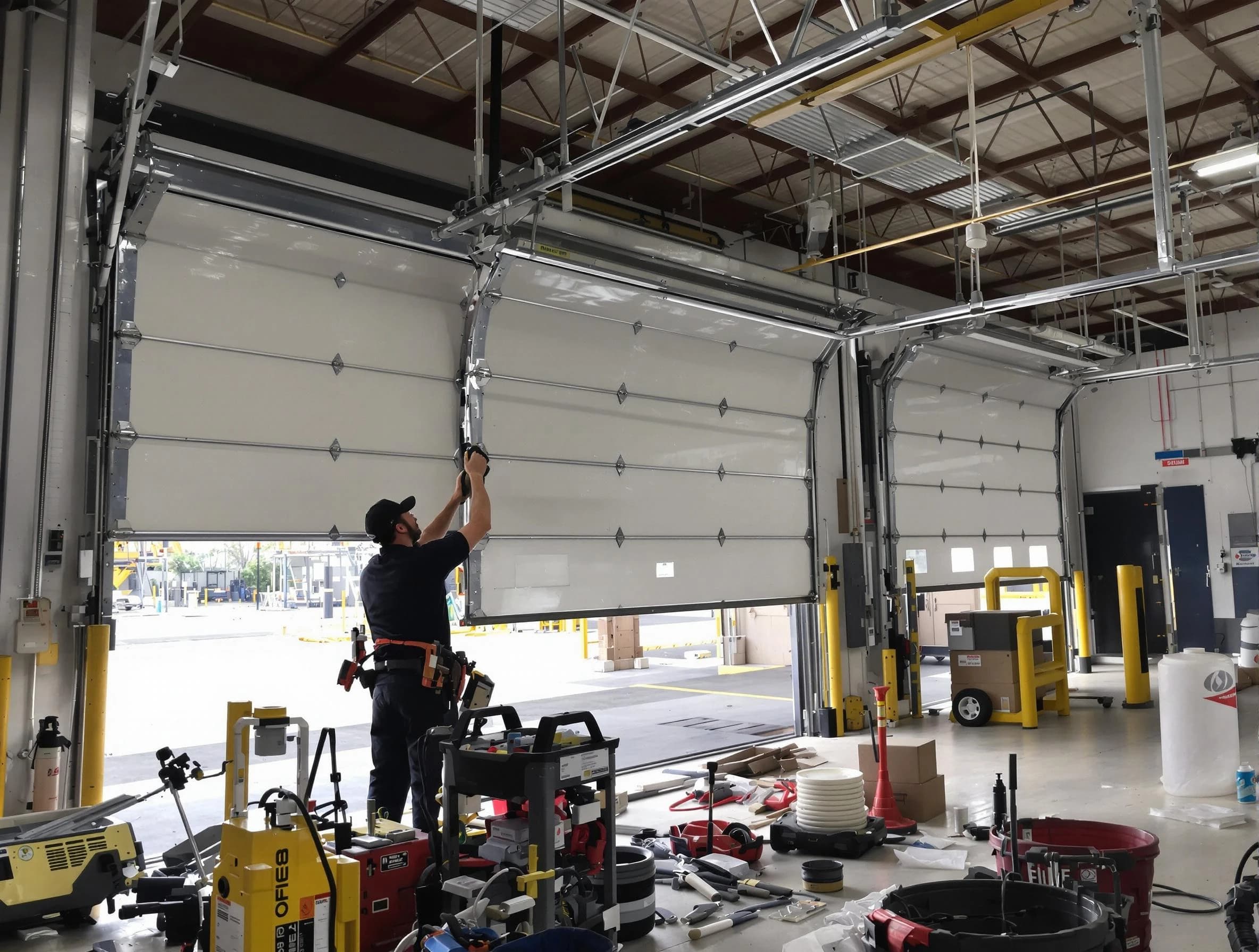 Mesa Garage Door Repair technician performing commercial garage door repair in Mesa