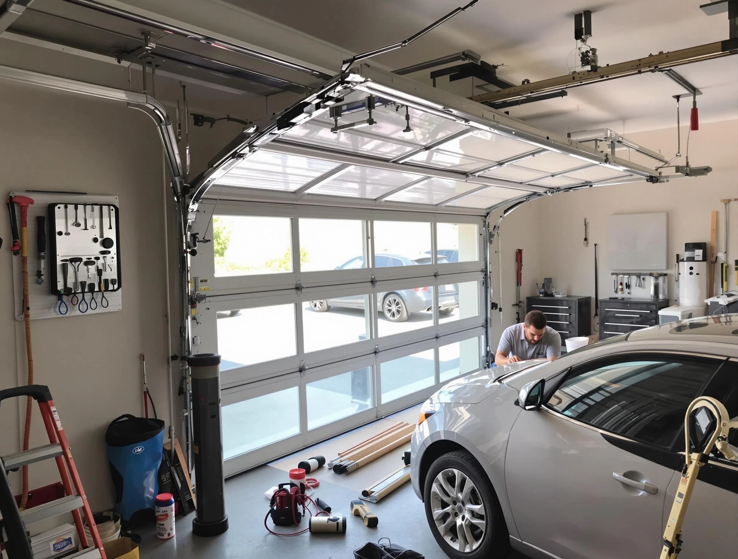 Garage door noise reduction service by Mesa Garage Door Repair in Mesa