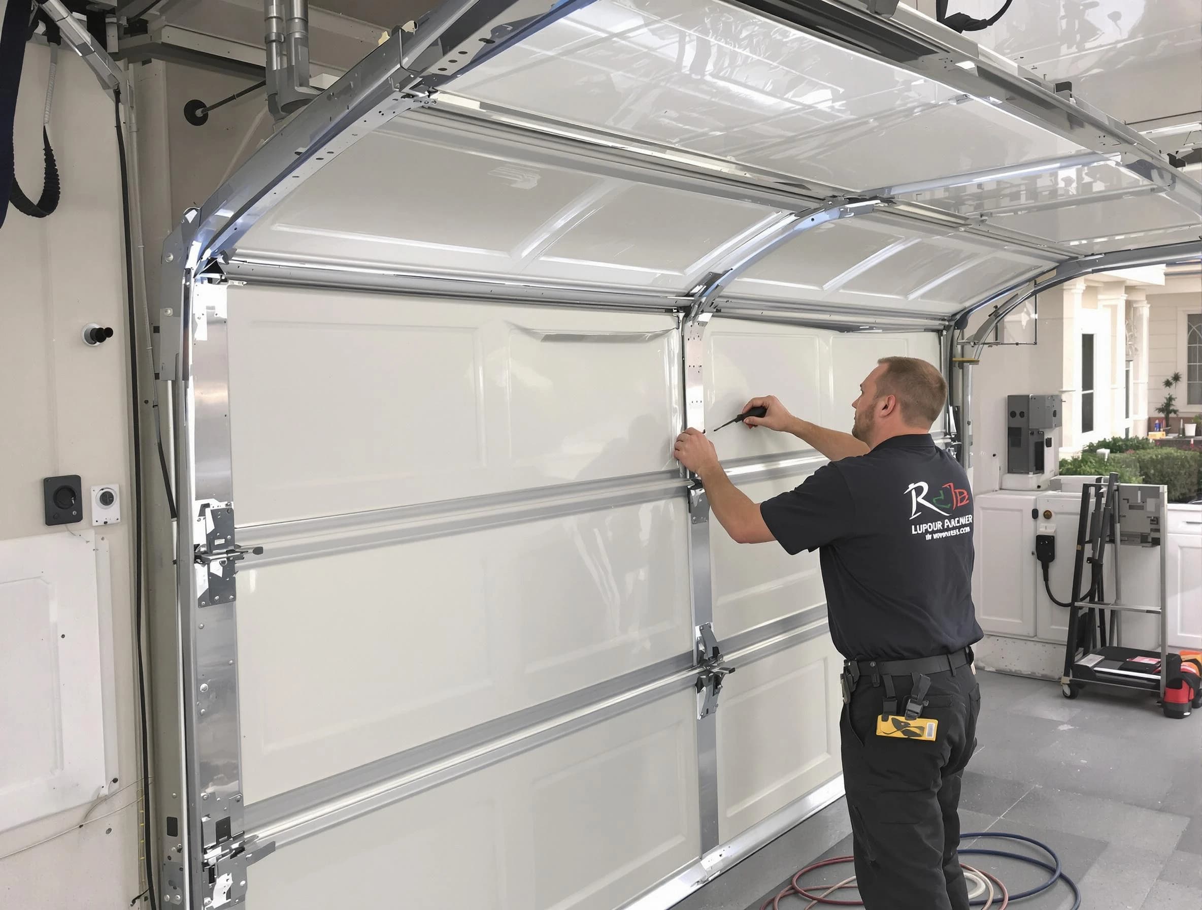 Mesa Garage Door Repair professional performing panel repair in Mesa