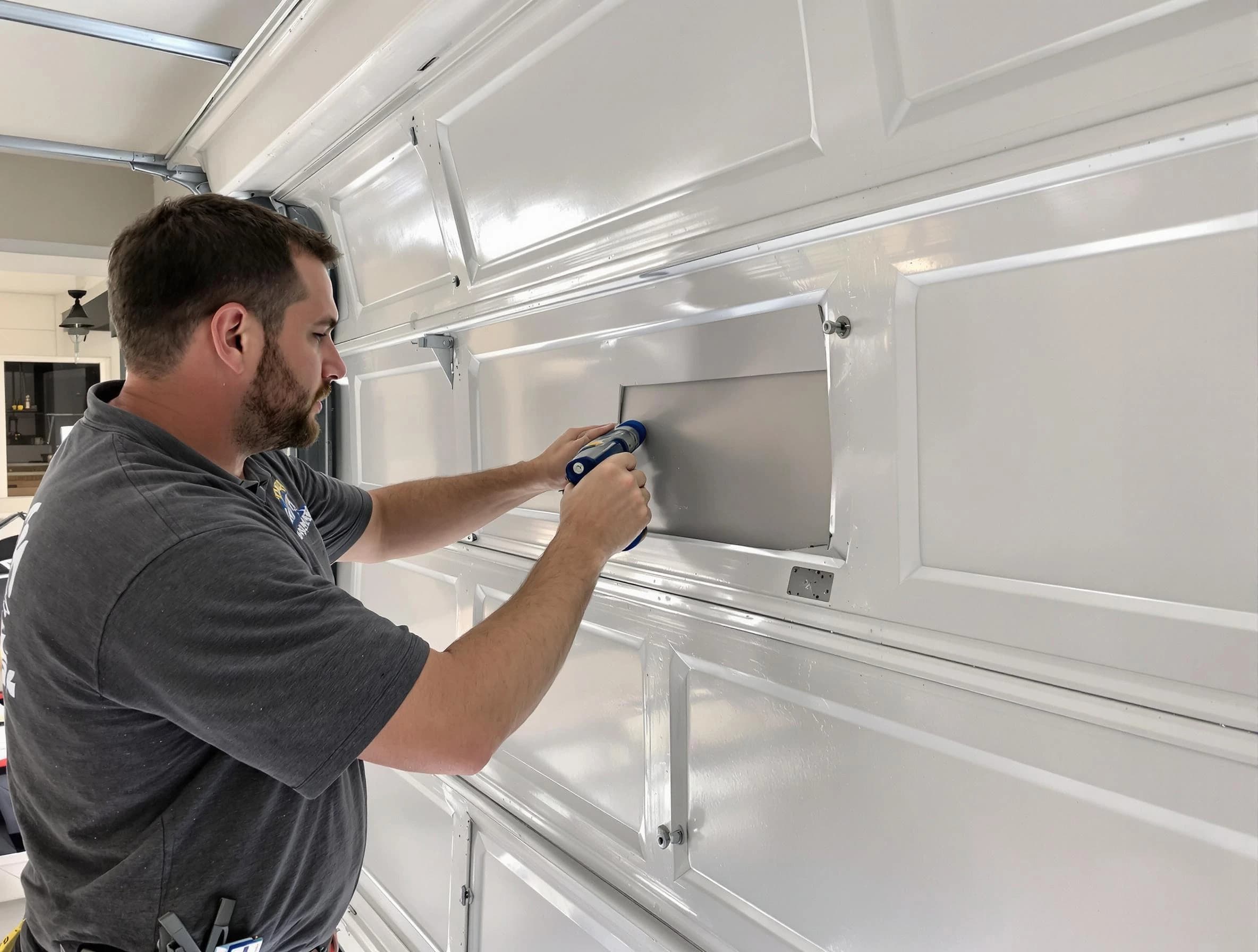 Garage door panel repair by Mesa Garage Door Repair in Mesa