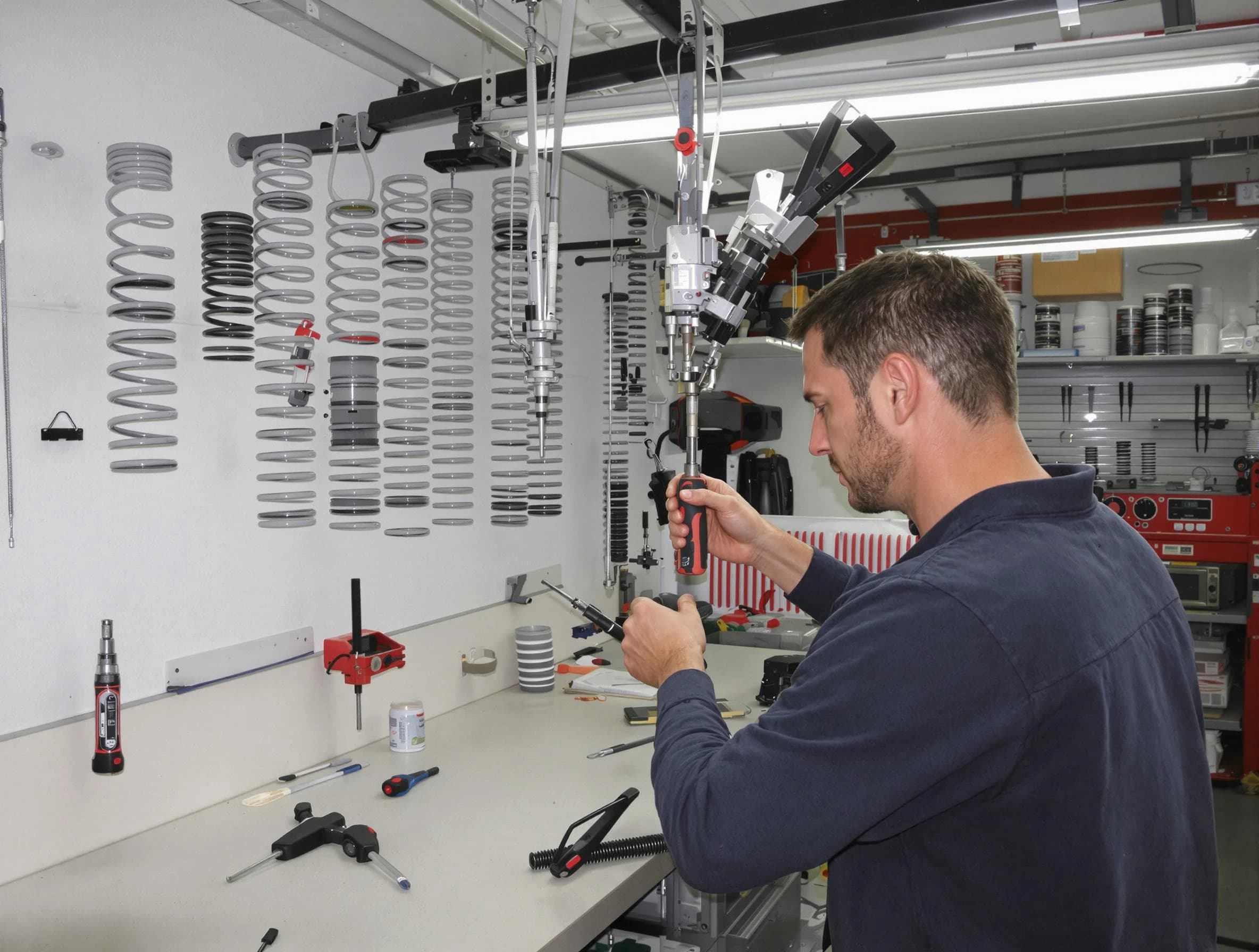 Mesa Garage Door Repair safety certified technician performing precision spring replacement in Mesa