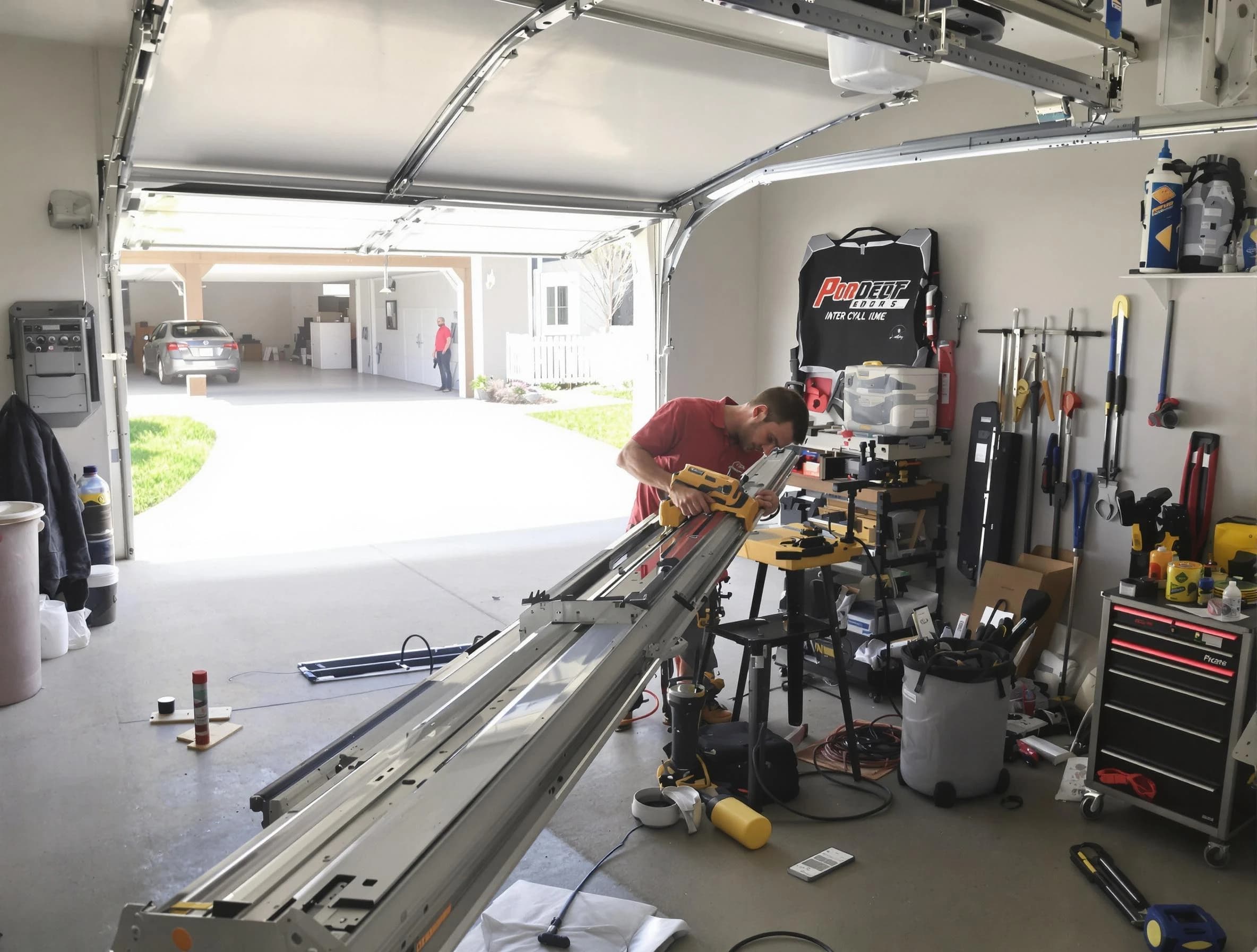 Mesa Garage Door Repair expert performing track repair in Mesa